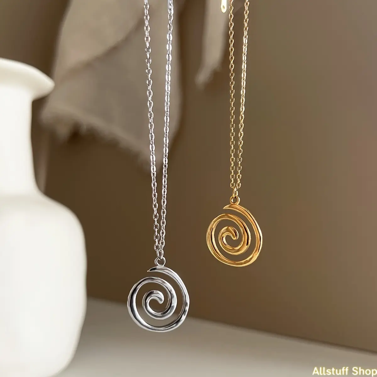 Women's Stainless Steel Thread Pendant Necklace, 40+1.97in Classic Retro Minimalist Magnet-Free Long Flexible Fashion Statement Piece for Casual Attire, Classic Retro Necklaces, Fashion Statement Necklaces tiktokshopbacktoschool