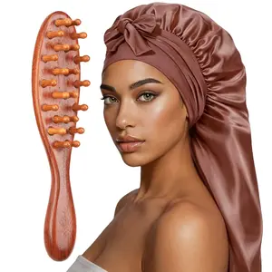 Loc Brush and Braid Bonnet Set - Easy Detangling & Styling - Secure & Comfortable Wear - Ideal for All Protective Hairstyles