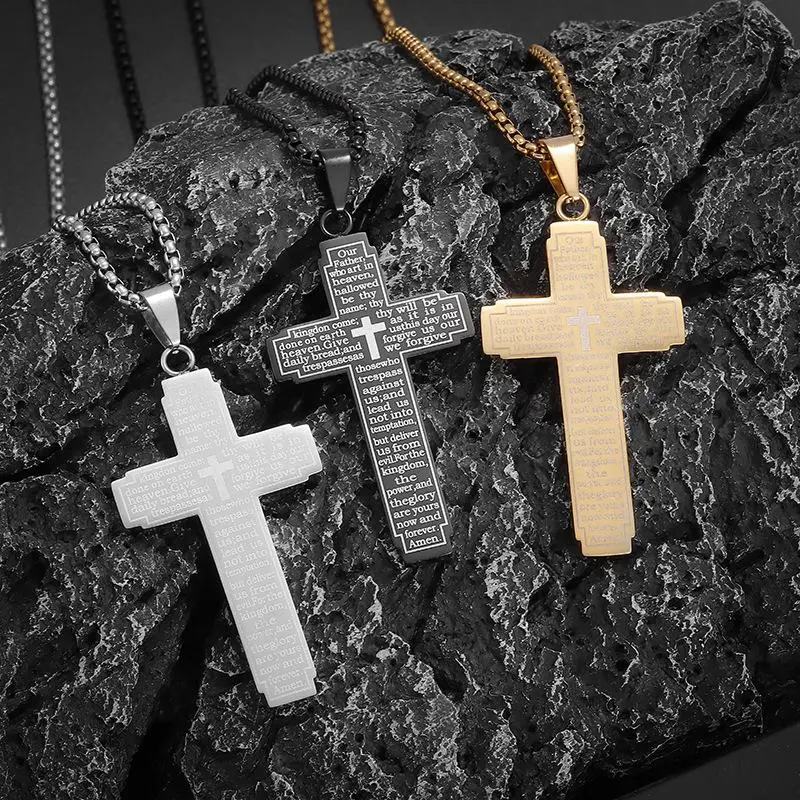 Men Women Fashion Cross Pendant Necklace For Men Jewelry Gift