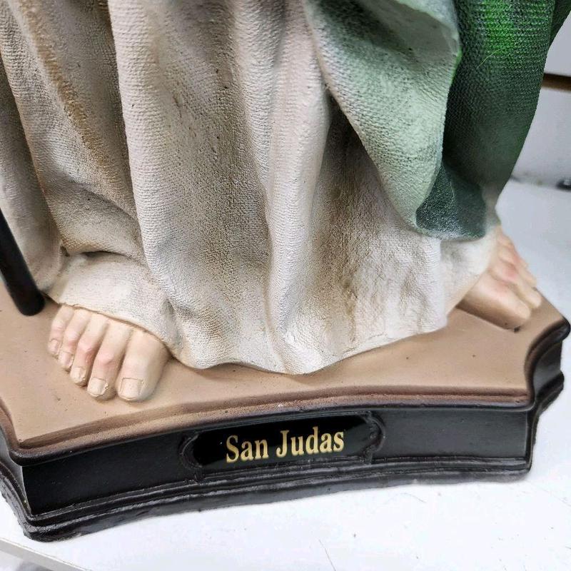 San Judas 36"inches Tall / 3 Feet Canvas Texture Statue - St Jude Standing Figure in Box - New and Unopened - Religious Decor Saint Jude Tadeo