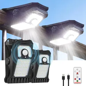Solar Motion Sensor Lights Outdoor, Clip on Solar Lights Outdoor Waterproof, High Bright Solar Powered Security Lights for Outside Fence Chain Link Camping
