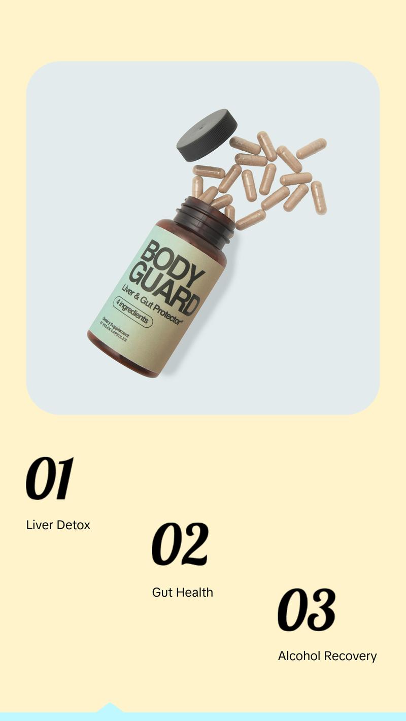 Bodyguard Liver Detox & Gut Health, Setria Glutathione 250mg, Master Antioxidant, Post-Celebration Formula, Red Flush Support, Vegan, Gluten Free, Made in USA, 4 Ingredients, 60 Capsules Bodyguard Liver Detox & Gut Health, Setria Glutathione 250mg, Master Antioxidant, Post-Celebration Formula, Red Flush Support, Vegan, Gluten Free, Made in USA, 4 Ingredients, 60 Capsules