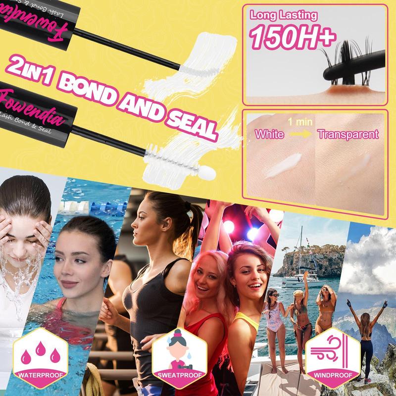 Fowendia Short Manga Lashes, California Sunset Short, Wanna Be Short | Cluster C/D Curl  Extension Kit | 8-14mm Lash Clusters with Bond, Seal, Remover - Ultra-Thin Transparent Bands |  Magic Anime False Eyelash Extension Kit dealsforyoudays