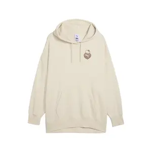 PUMA Womens X Hello Kitty Graphic Oversized Hoodie Casual Outerwear Casual - White PUMA Womens X Hello Kitty Graphic Oversized Hoodie Casual Outerwear Casual - White