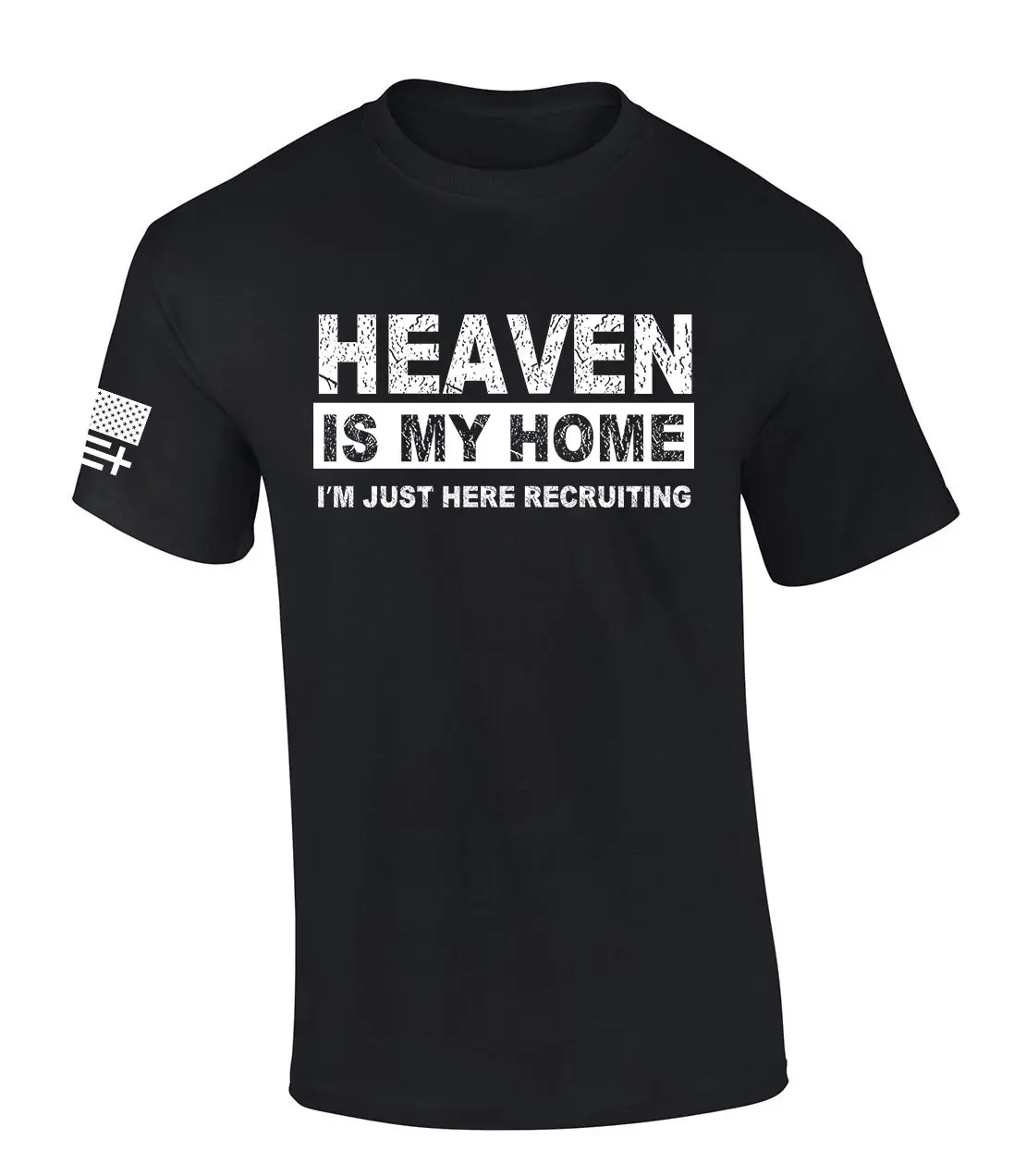 Mens Christian Tshirt Heaven Is My Home Short Sleeve T-shirt