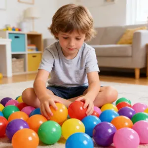 50 Colorful Play Balls for Toddlers, Kids Ball Pit Balls Refill, Fun Tossing & Rolling Toys for Indoor Play, Birthday Gift for Kids