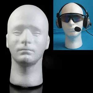 Male Head Model, Foam Mannequin, Head Model Wig Hair Hat Display Foam Mannequin Manikin White