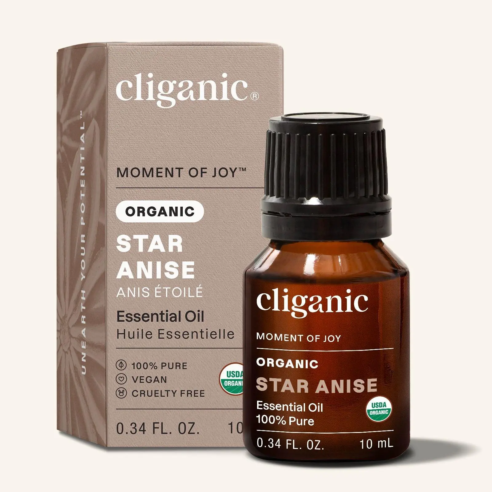 Cliganic Organic Star Anise Essential Oil - Natural, Therapeutic, Healthy Wellness Option for Aromatherapy & Healthcare