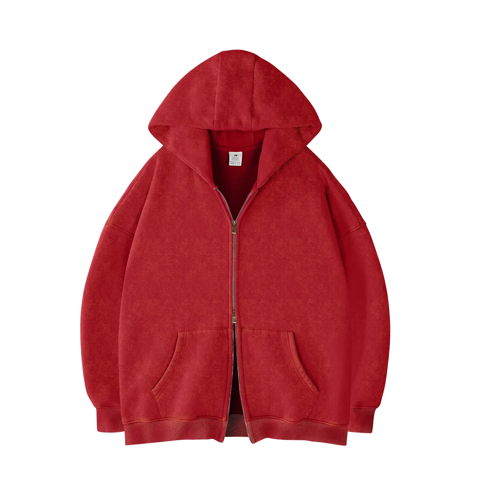 FAIABLE Unisex Oversized Sweatshirt with Double Zippers – Casual Long Sleeve Crewneck Hoodie for Women and Men – Fashion Streetwear Style Pullover Jacket – Lightweight and Comfortable Layer – Trendy Zip Up Hoodie with Relaxed Fit Baggy Menswear