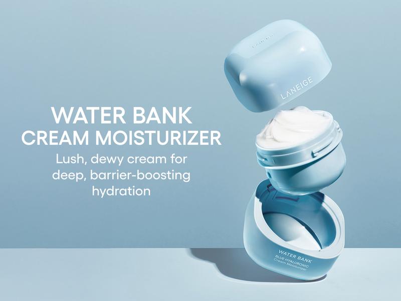 Laneige Water Bank Blue Hyaluronic Cream Moisturizer, Barrier-Boosting & Hydrating Face Cream, Korean Skincare, Infused with Squalane & Ceramide