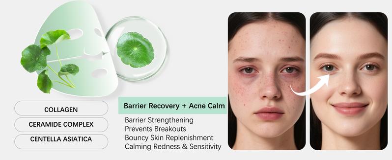 ISTON Deep Moisturizing Collagen All-In-One 4-Color Mask, Moisturizing Night Cream for All Skin Types - Firms, Improves Dullness, Anti-Aging, Soothes and Repairs Skinoothes and Repairs