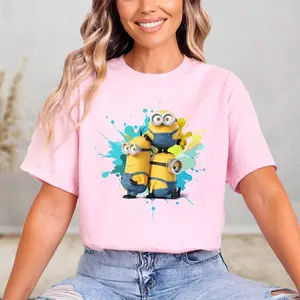 Minions Family Despicable Me 2D T-Shirt, Nostalgia 2D Print T-Shirt, Cartoon Network Shirt, Gifts for Cartoon Fans #Minions#CartoonNetwork #NostalgiaCore #DespicableMe#GraphicTee #StreetwearUS