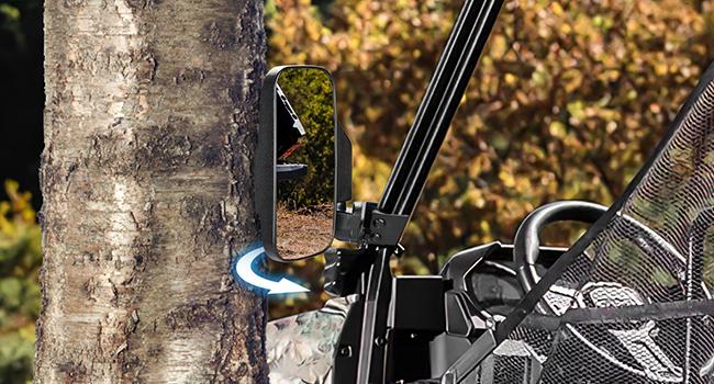 Nilight UTV Side Mirrors Compatible With 2015-2023 Polaris Ranger 1000 Can-Am Defender Maverick Trail Pro-Fit Cage Profiled Tube Adjustable Break-Away Rear View Mirror Car Accessories Truck