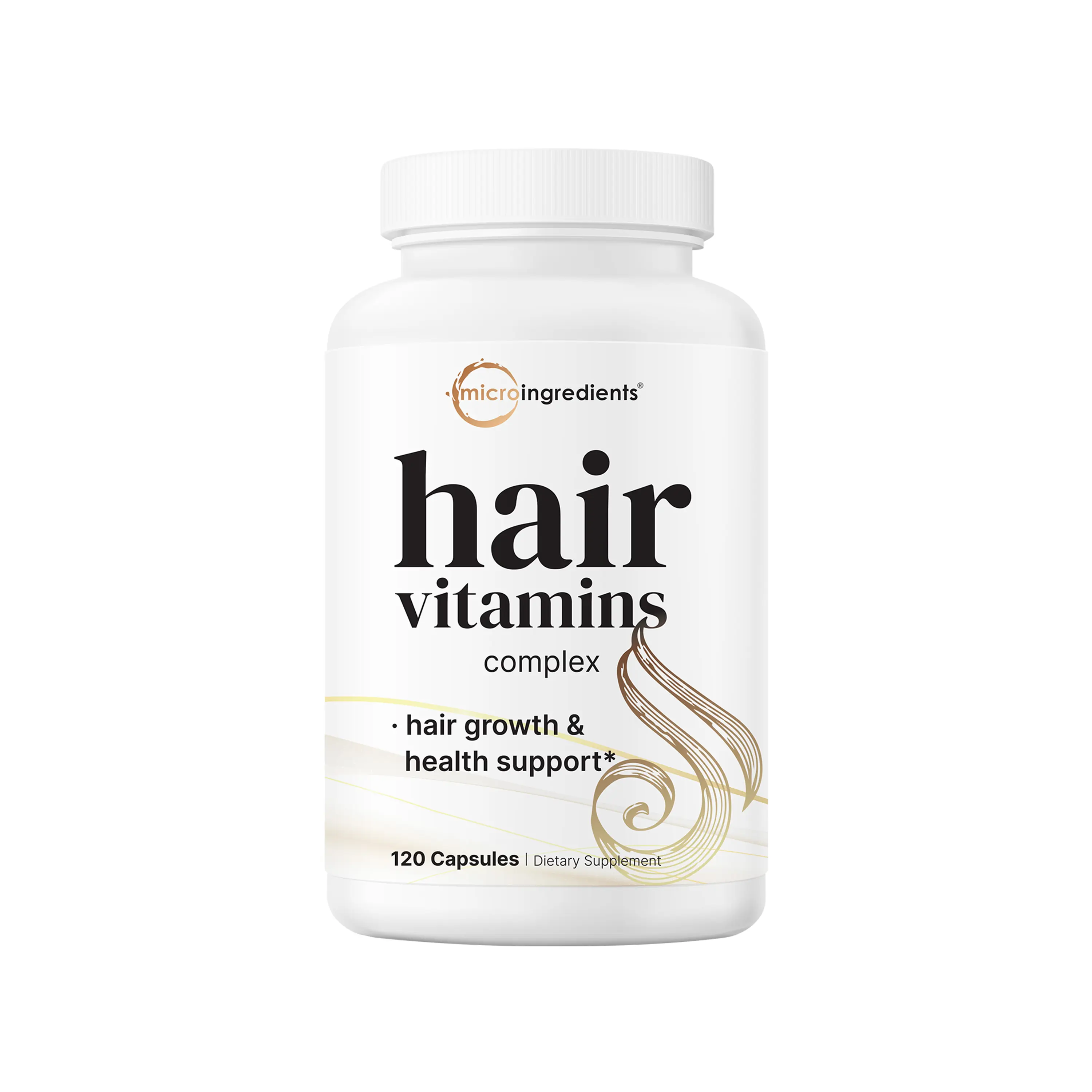 Micro Ingredients Hair Vitamins Complex, 120 Capsules