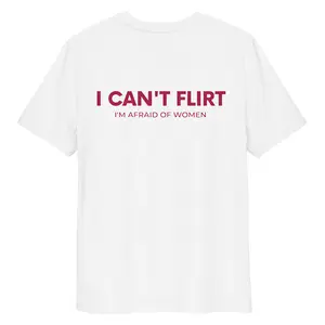 I CAN'T FLIRT I'M AFRAID OF WOMEN Men's Short-Sleeve T-Shirt