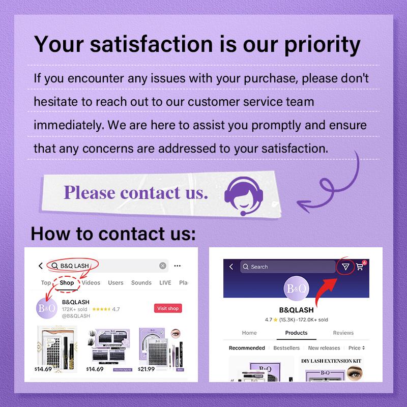 B&Q 30D+40D Lash Kit l Natural Look Long Lasting Lashes Beginner Friendly Eyelashes with Bond&Seal Remover Extensions at Home Valentine Gif