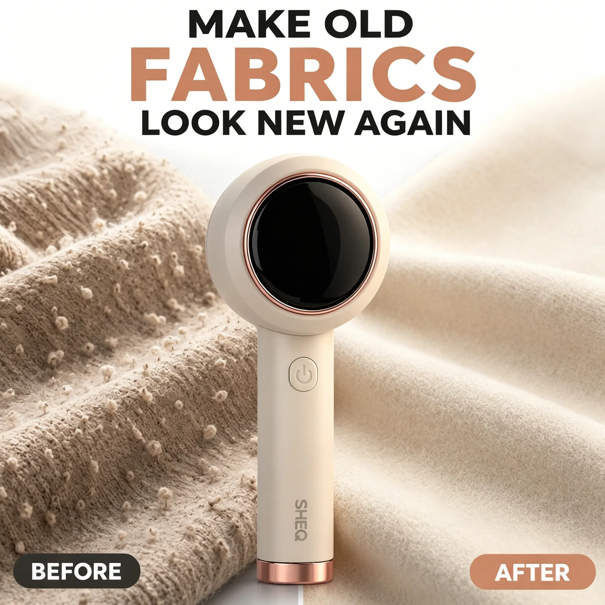 3-in-1 Electric Lint Remover& Fabric Shaver with Hidden Lint Roller, LED Display, Rechargeable Sweater Defuzzer, Removes Fuzz, Pills & Lint from Clothes, Blankets, Couch and Bedding