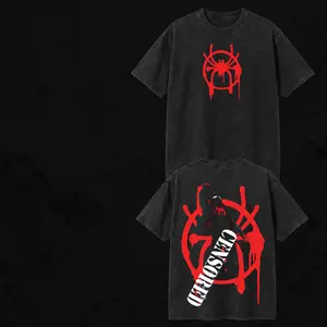 Miles Morales Menswear Gift for Movie Fans Top Apparel Classic Oversized Seamless Simple Straight Man Designer Shirts Men's Regular Fit Floral Print Tee Heavyweight Cotton T-Shirts Featuring Epic Panther Design Retro Oversized Cotton Graphic Tee