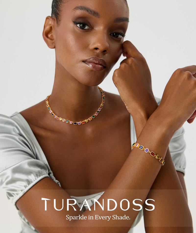 Turandoss 14K Gold Plated Gemstone Tennis Bracelet, Adjustable Colored Multi-Gem Bracelet for Women, Valentine’s Gift, Plus Size Friendly