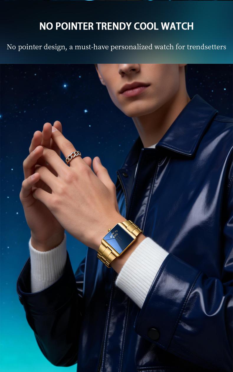 【TikTokShopStockUp】 Racing Sports Watch, Luxury Men's Racing Sports Watch, Iridescent Mirror Design, Stainless Steel Material, Casual & Business Style, Perfect Gift for Him, Fashionable Wristwatch with Time Display