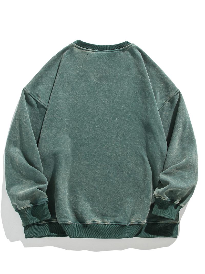 Men's Regular Fit Plain Crewneck Sweatshirt Long Sleeve Pullover Warm Comfortable Ribbed Classic Top Casual Long Sleeve for Fall Winter Menswear