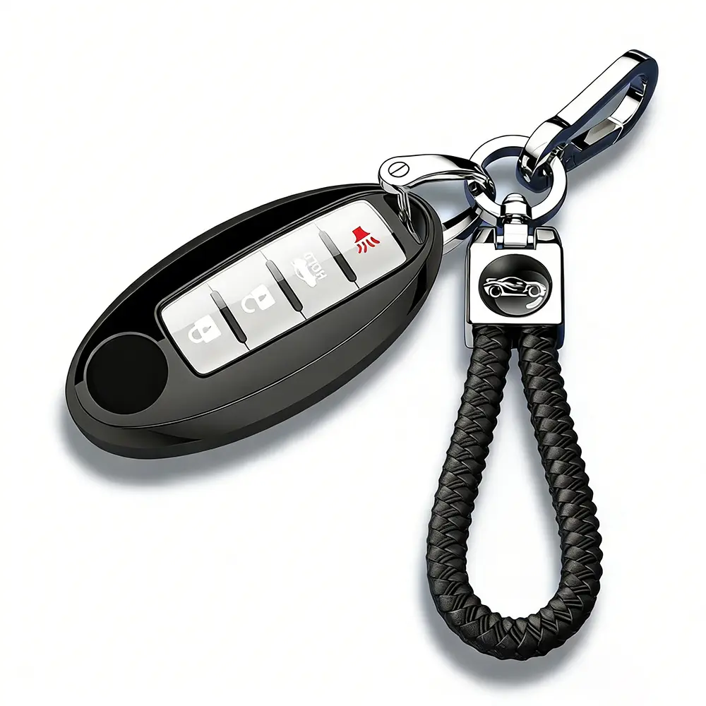 Sleek TPU Key Fob Protector, Full Protection Case with Keychain for Nissan Altima, Maxima, Rogue, Murano, Pathfinder & Infiniti JX35, Q50, Q60, QX80, Key Covers For Car Keys, Car Keychain