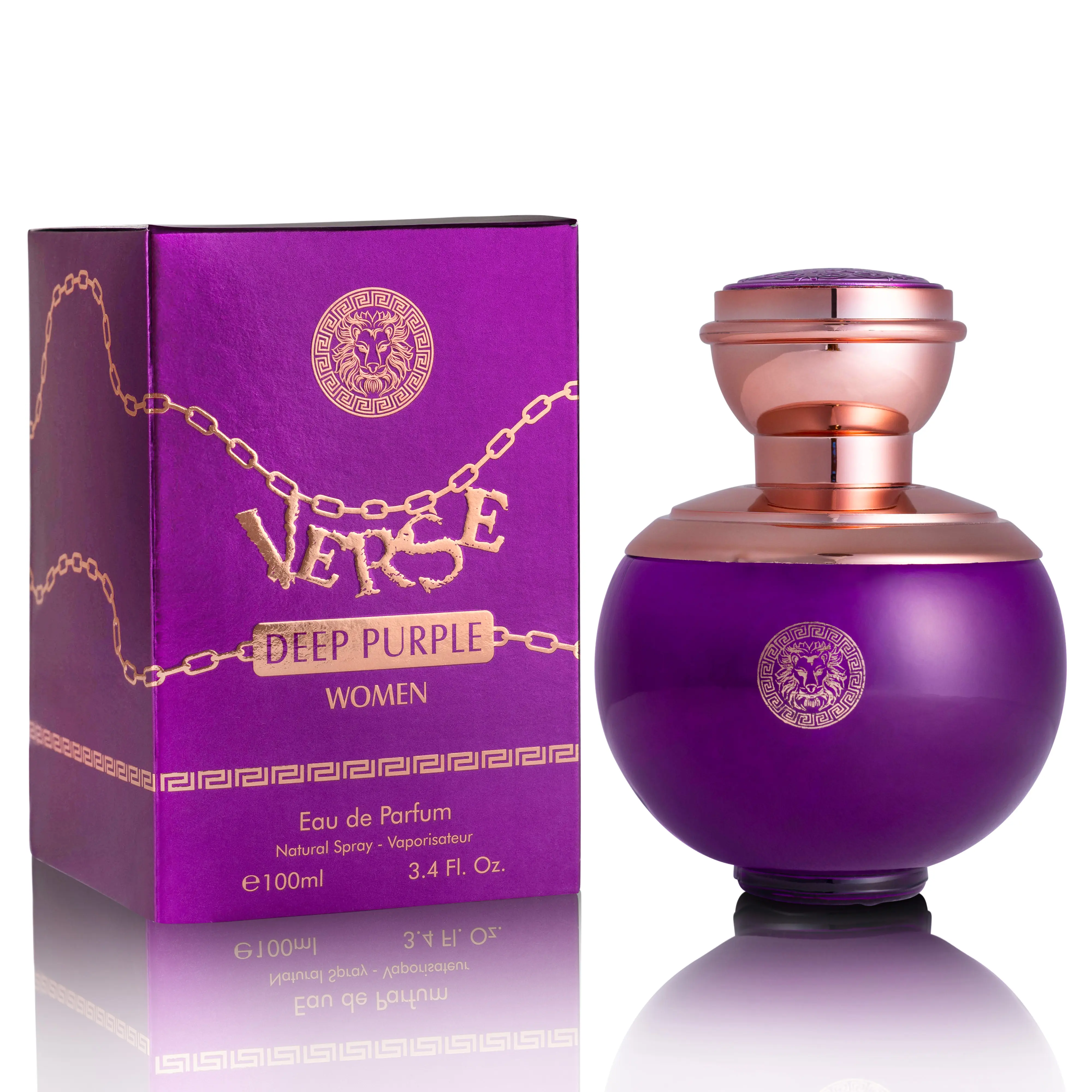 NOVOGLOW Verse Deep Purple Eau de Parfum for Women, 3.4 oz/100ml Long-Lasting Floral Fruity Fragrance with Pear, Freesia, Bergamot, Cruelty-Free, Paraben-Free Vegan EDP Spray, Adults' Signature Scent for Scent Layering, Perfumes for Women