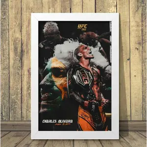 Vintage Charles Oliveira 'Do Bronx' Brazilian UFC MMA Poster - Limited Edition Collectible Art Print