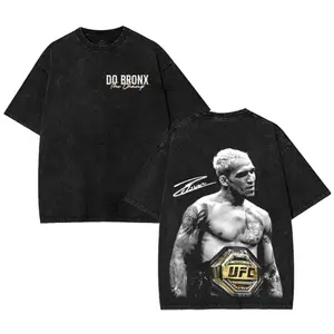 UFC CHARLES OLIVEIRA Washed T-SHIRT, Charles Oliveira UFC Shirt, Charles Oliveira Shirt, UFC Fighters Champion Tee, Heavy Cotton Graphic Tee for UFC Fans, Unisex Casual Streetwear & Gift