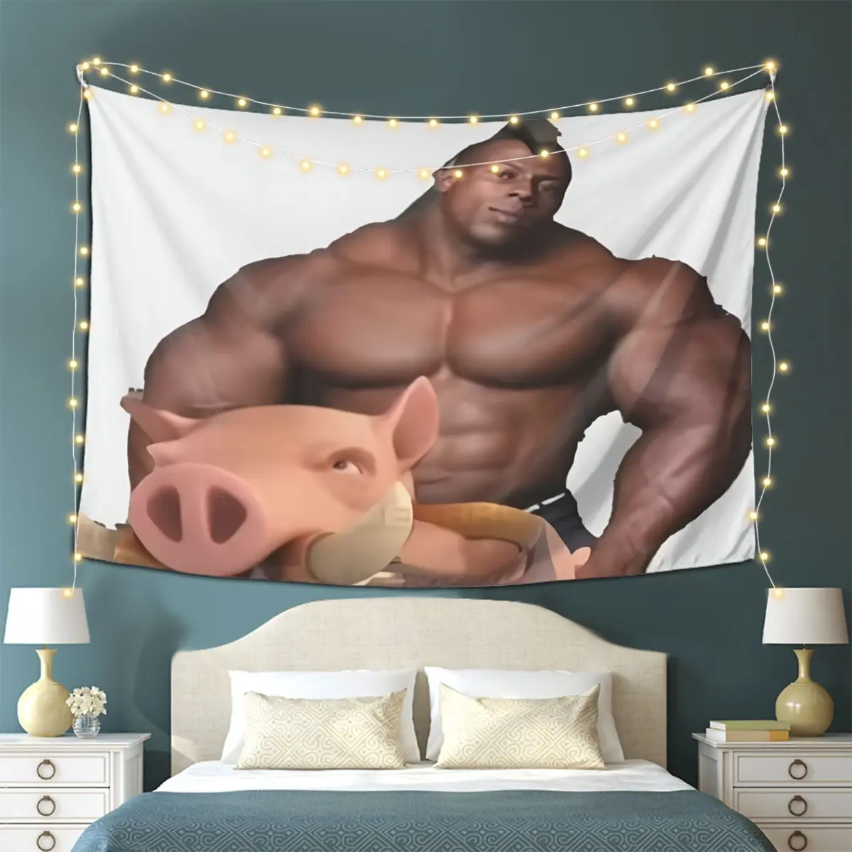 FRANALA Hog Rider Tapestry - Iconic Video Game Character Peel & Stick Wall Hanging Retro Gaming Art Poster Suitable for Gamers, Hog Rider Fans, Parties, Weddings & Spring Events Perfect Gift