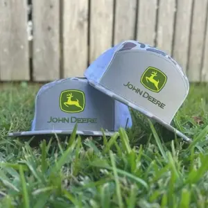 Old School John Deere Trucker Hat, Black, White, Khahi Brown 7 Panel Trucker Hats, Fitted Unisex Baseball Cap Basic Casual Style  Gift For Him, Gift For Her