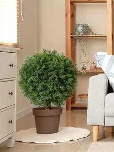 23 Inch Height Set Of Two Artificial Cypress Topiary – Breathe Life & Lushness Into Any Space – Lifelike – UV-Resistant Great For Indoors & Outdoor - Easy To Install – Fade-Proof