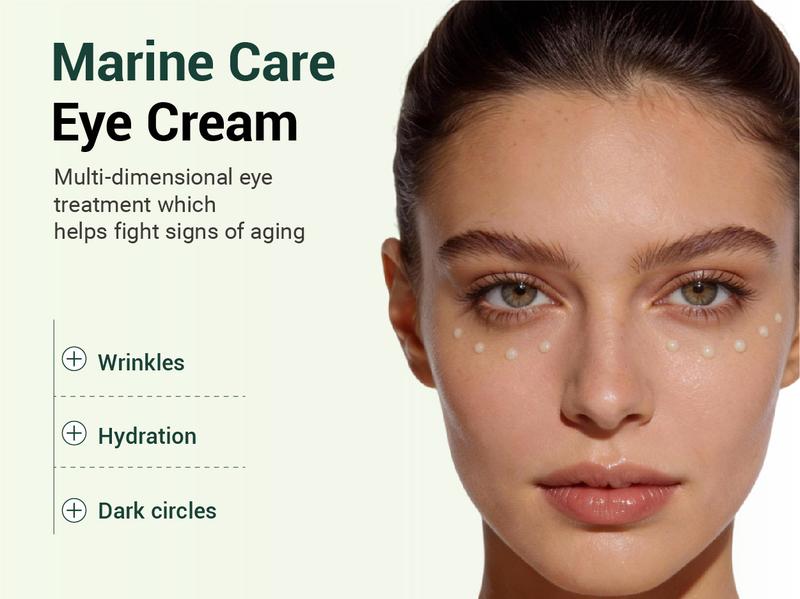 [Heimish] Marine Care Eye Cream (1.01 fl.oz / 30ml) with Marine Collagen & Peptides for Dark Circles, Wrinkle Care & Anti-Aging Springtok Brightening