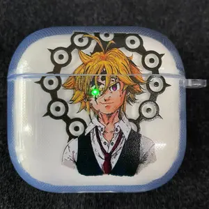 Anime  Meliodas Case The Seven Deadly Sins inspired Wireless Earphone Protective Case manga case Cover Stylish Design Personalized Look Headset