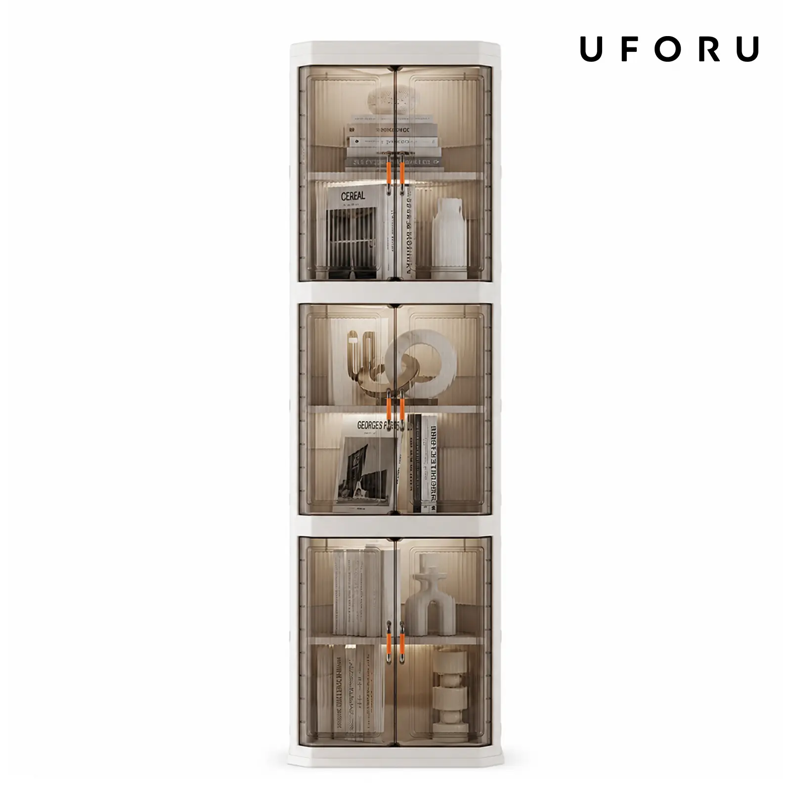 UFORU 3-Tier Corner Storage Unit — Foldable, Stackable, and Expandable; A Dust-Free Organizer Great for Closets, Storage Rooms, Bedrooms, Living Rooms, Apartments, and Dorms; A Space-Saving Storage Solution Made for Home Spaces.dealsforyou#SummerWins
