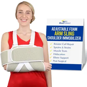 Brace Direct Foam Arm Sling Shoulder Immobilizer - Comfortable Support for Rotator Cuff Recovery