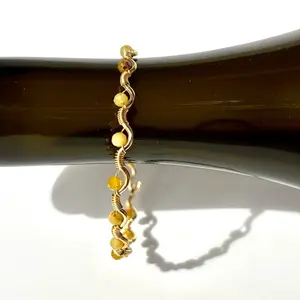 November Topaz Birthstone Bracelet | Handmade Wire Wrapped Jewelry | Trendy Jewelry