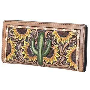 OHLAY Wallet Hand Tooled Genuine Leather Women Bag Western Handbag Purse | Womens Handbags |Leather Belt for Summer