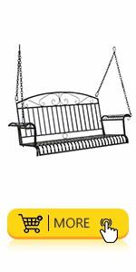 VINGLI Heavy Duty 660 LBS Wooden Swing Frame with Extra Bottom Connection Board, Upgraded A-Frame Porch Swing Bench Stand for Indoor & Outdoor (Rustic)