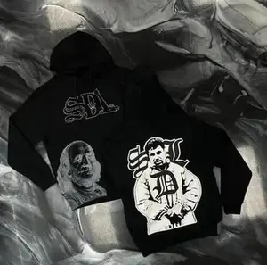 Men's S-DL Grey Black Hoodies, Streetwear Hip Hop Hoodie, Outdoor Wear Daily Wear, Designer Clothing, Gift for him, Gift for her, Birthday's gift