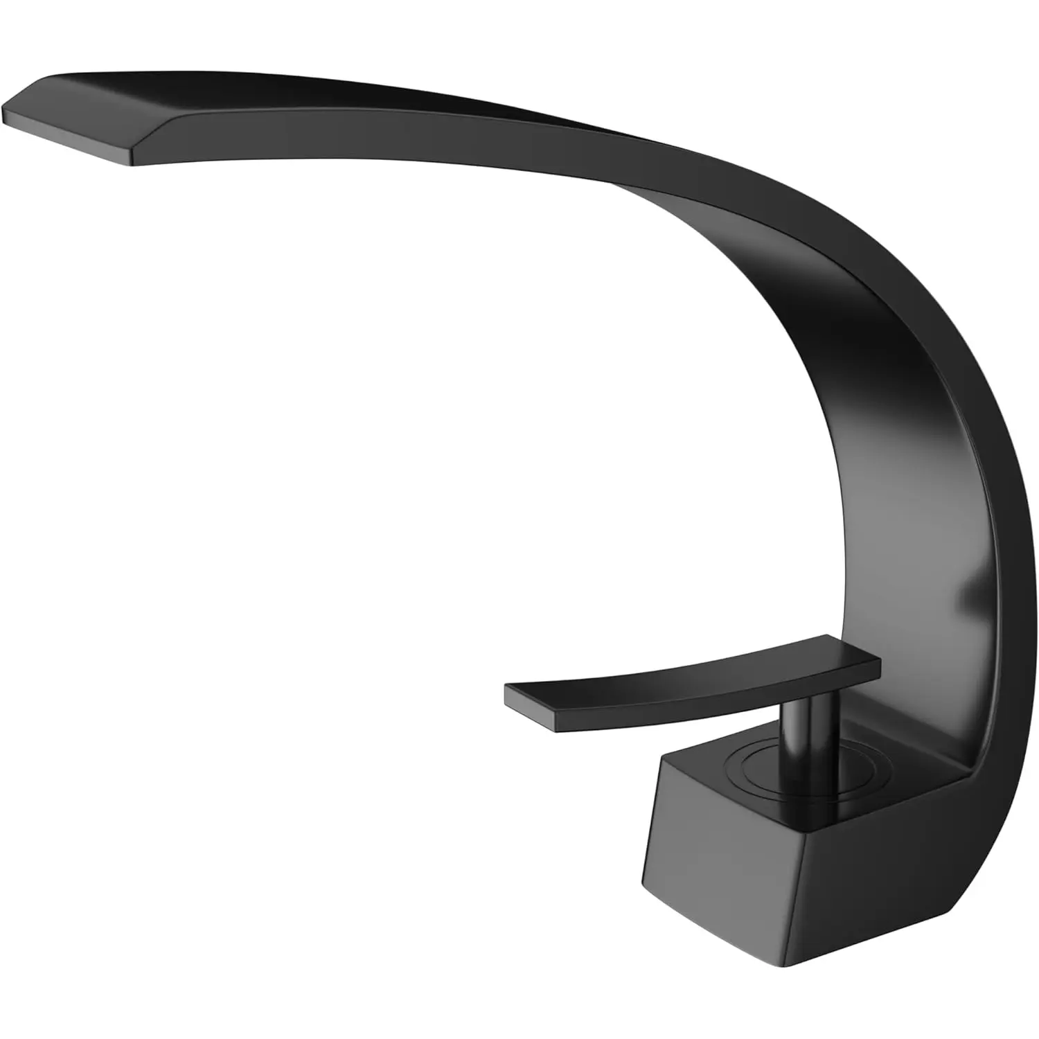 Bathroom Sink Faucet Modern Single Hole 1-Handle High Arc Faucet, Matte Black Solid Brass Faucets,Unique Bathroom faucets Mixer Tap