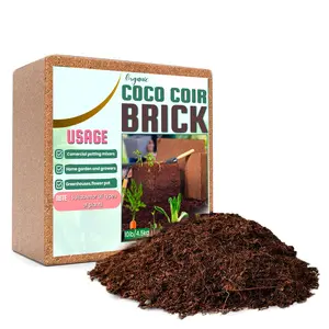 10LB Compressed Coco Coir Brick – 100% Organic Coconut Coir Starting Mix, pH Optimized for Thriving Herbs, Flowers & Houseplants, Mess-Free, Lightweight & High-Yield Growing Medium, Ideal for Seed Starting & Container Gardening