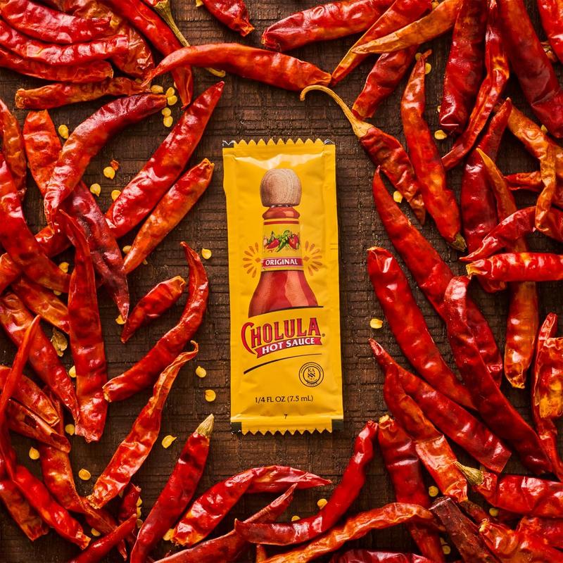 Cholula Original Hot Sauce Packets, 200 count - One 200 Count Individual Hot Sauce Packets with Mexican Peppers and Signature Spice Blend, Perfect Single-Serve Size for Delivery and Takeout