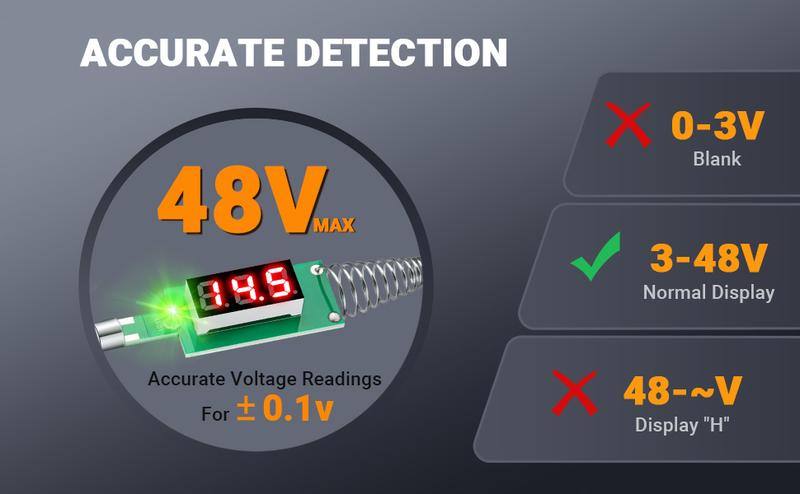 Enhanced Automotive Test Light, 3V-48V Digital Fuse Tester with Automatic Bidirectional Tester, Portable Design, and Precise Measurement for , RV, and