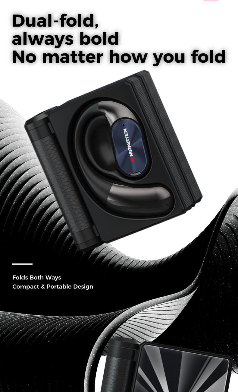Monster Ear Buds - Headphones Bluetooth with Dual-Fold Design, Noise Isolation - 145H Playtime Wireless Earbuds Bluetooth 6.0,Waterproof & Sweatproof Wireless Headphones, Headset Ideal Traveling Gadgets & Electronic Gifts for Men and Women Monster Ear Buds - Headphones Bluetooth with Dual-Fold Design, Noise Isolation - 145H Playtime Wireless Earbuds Bluetooth 6.0,Waterproof & Sweatproof Wireless Headphones, Headset Ideal Traveling Gadgets & Electronic Gifts for Men and Women