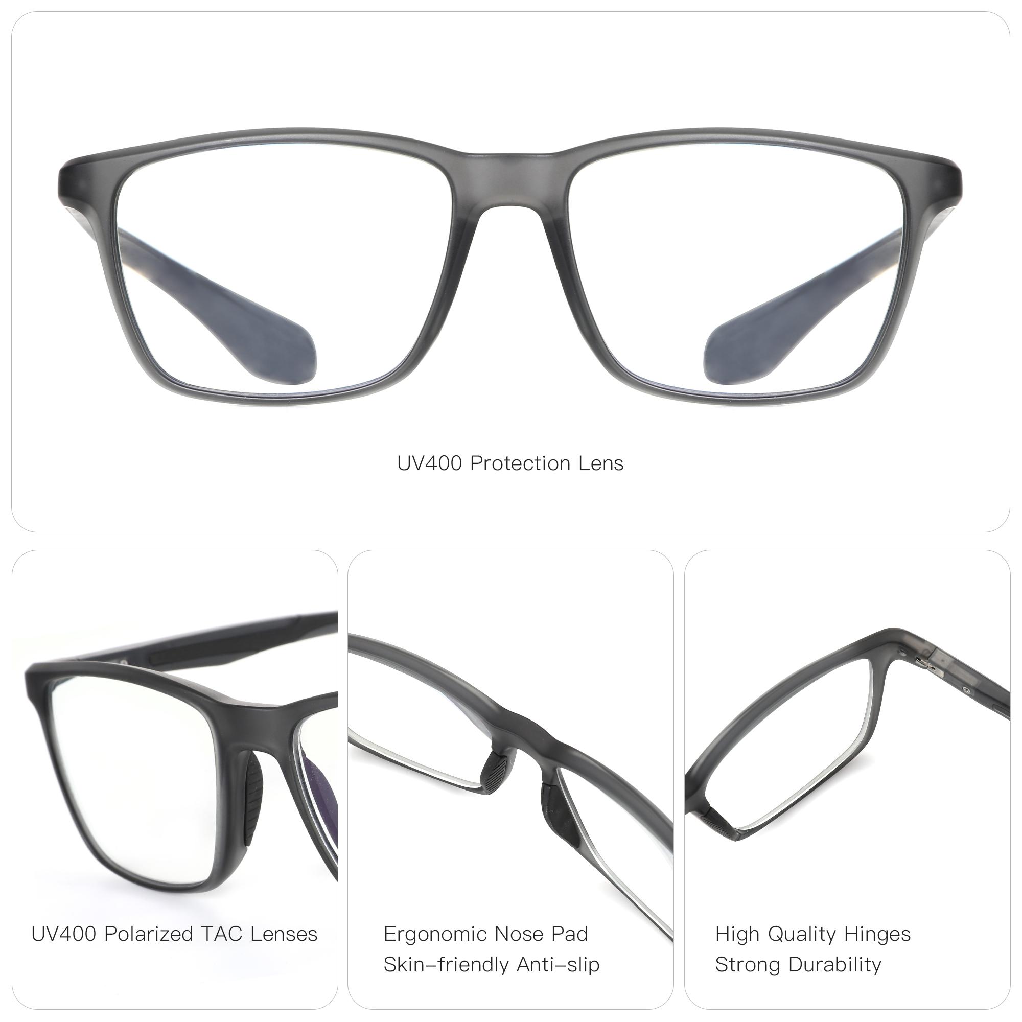 ZENOTTIC Blue Light Blocking Glasses Unisex Square TR Frame Anti Eye Strain Screen Eyewear