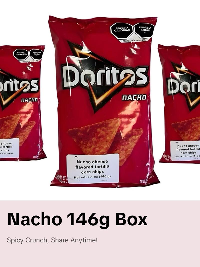 Sabritas Doritos Nacho 146g Box with 3 bags papas snack Mexican Chips