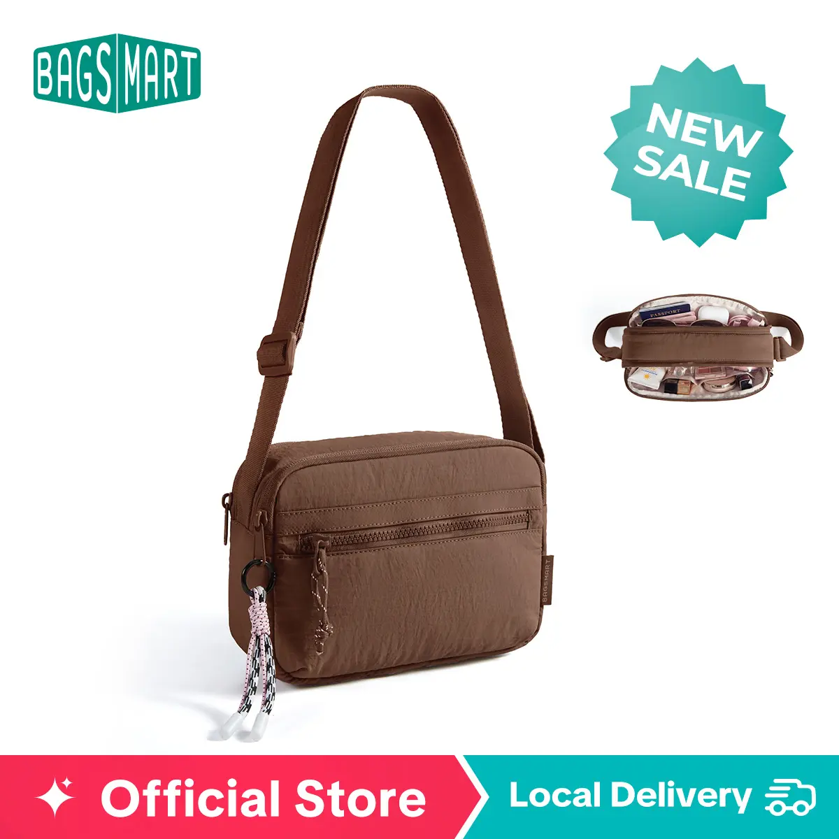 【NEW IN】BAGSMART Cross Body Purse Mini Crossbody Bags for Women Travel Purse Puffy Shoulder Handbag Wallet tiktokshopsummersale tiktokshopbacktoschool