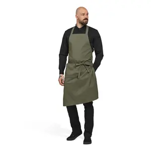 4577 Bib apron Supportive - Olive green