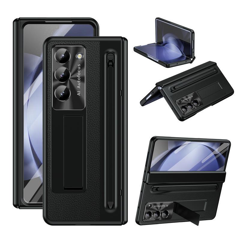 Compatible with  Premium Colorful Phone Case for Galaxy Z Fold7/6/5/4, Built-In Screen Protector, Stand & Stylus Support-hn1217-4